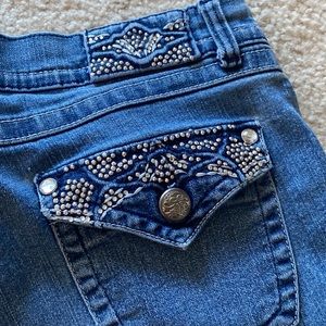Low-rise 90’s Rinestone Jeans